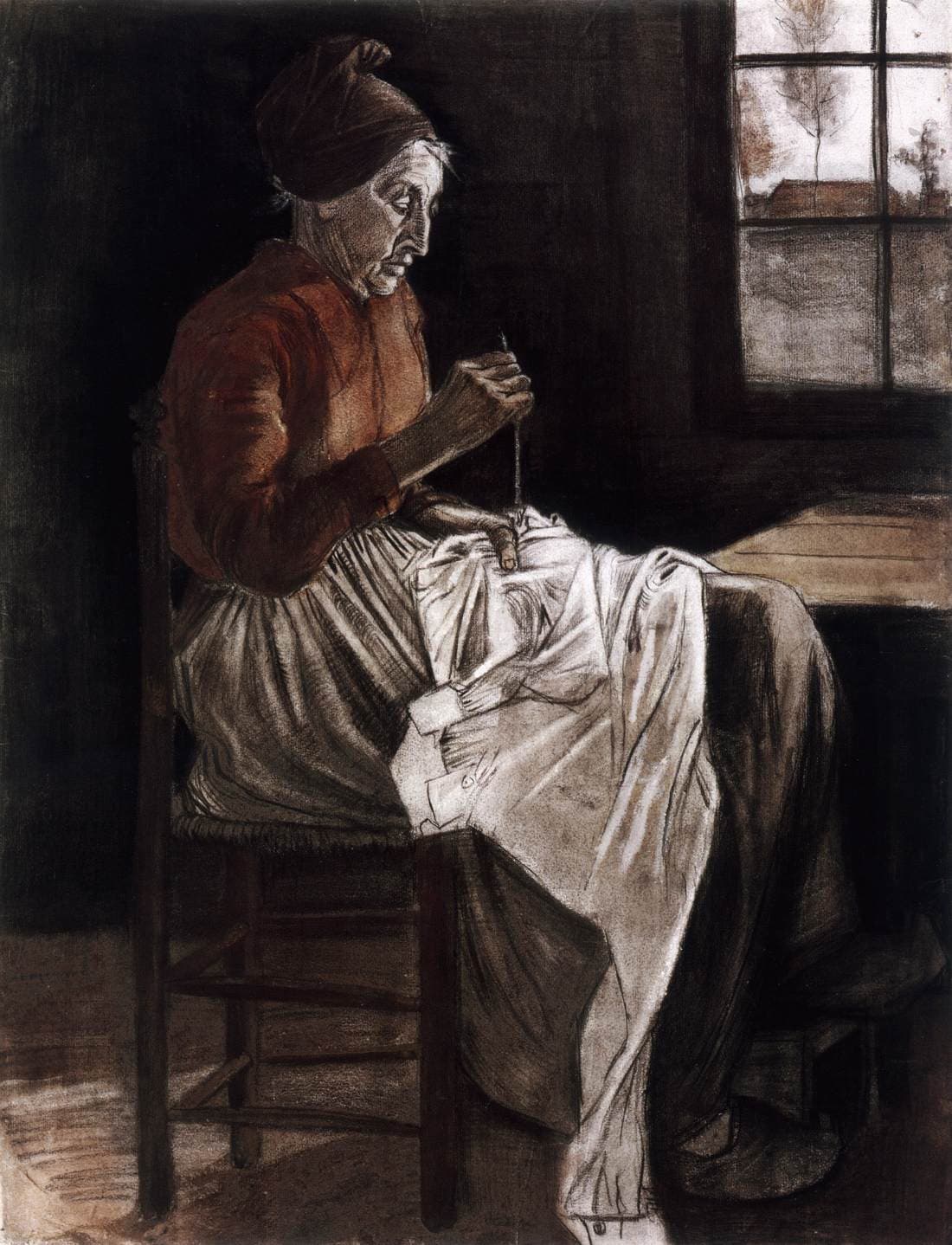 Woman Sewing