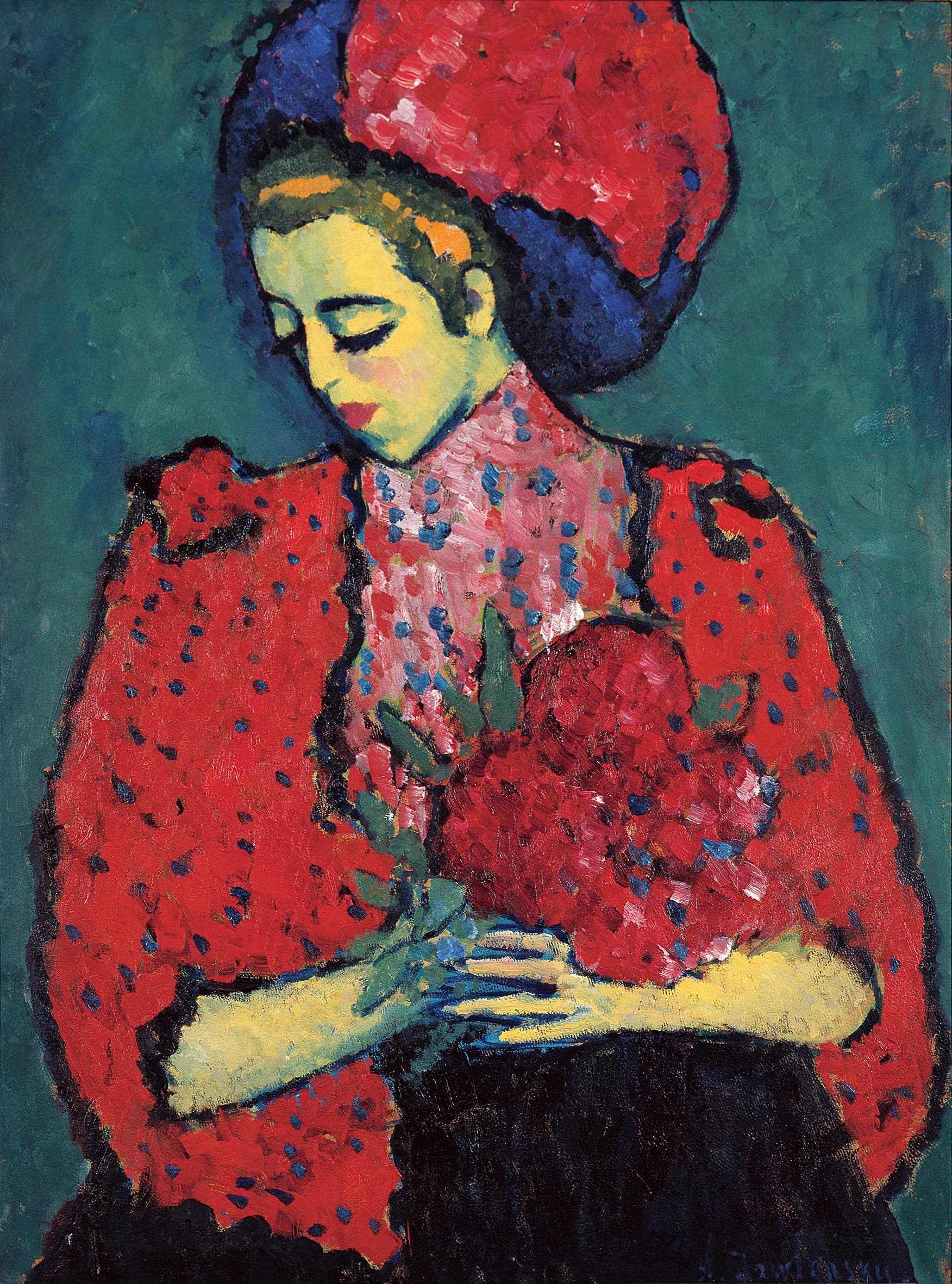 Young Girl with Peonies