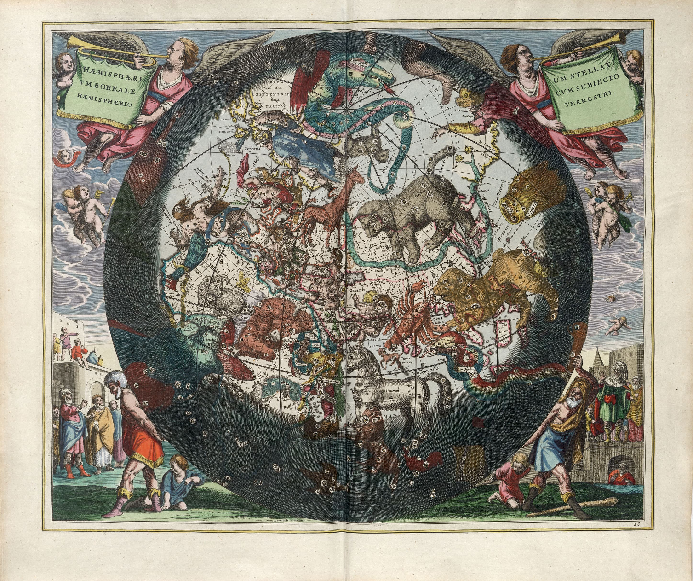 Harmonia Macrocosmica Plate 26 — Northern Stellar Hemisphere