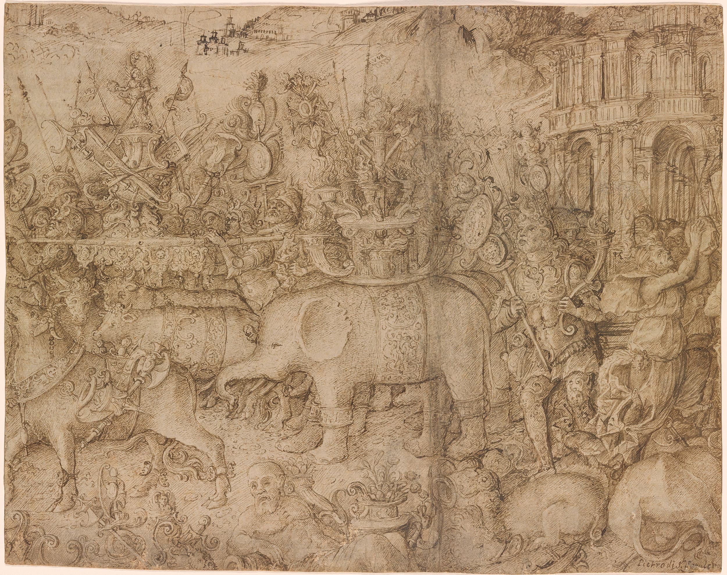 Triumphal Procession with Elephant