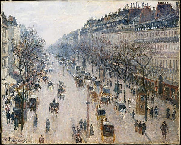 The Boulevard Montmartre on an Winter Morning