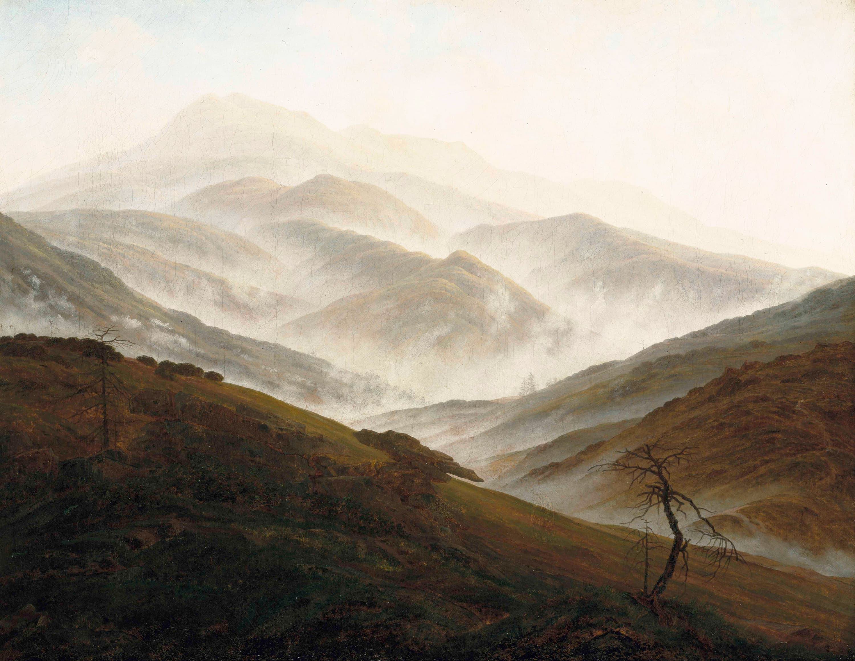Mountain with Ascending Mist