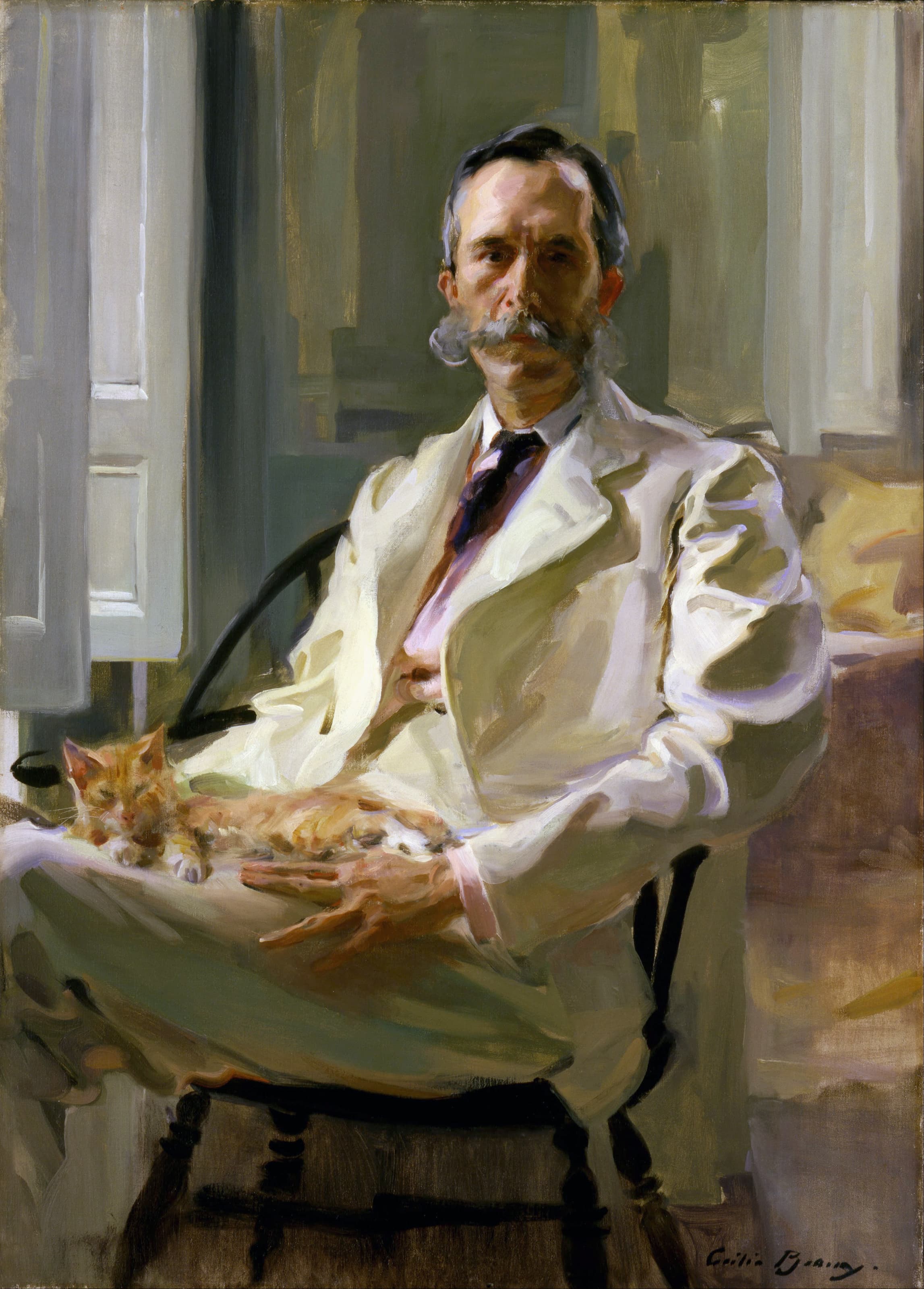 Man with the Cat — Portrait of Henry Sturgis Drinker