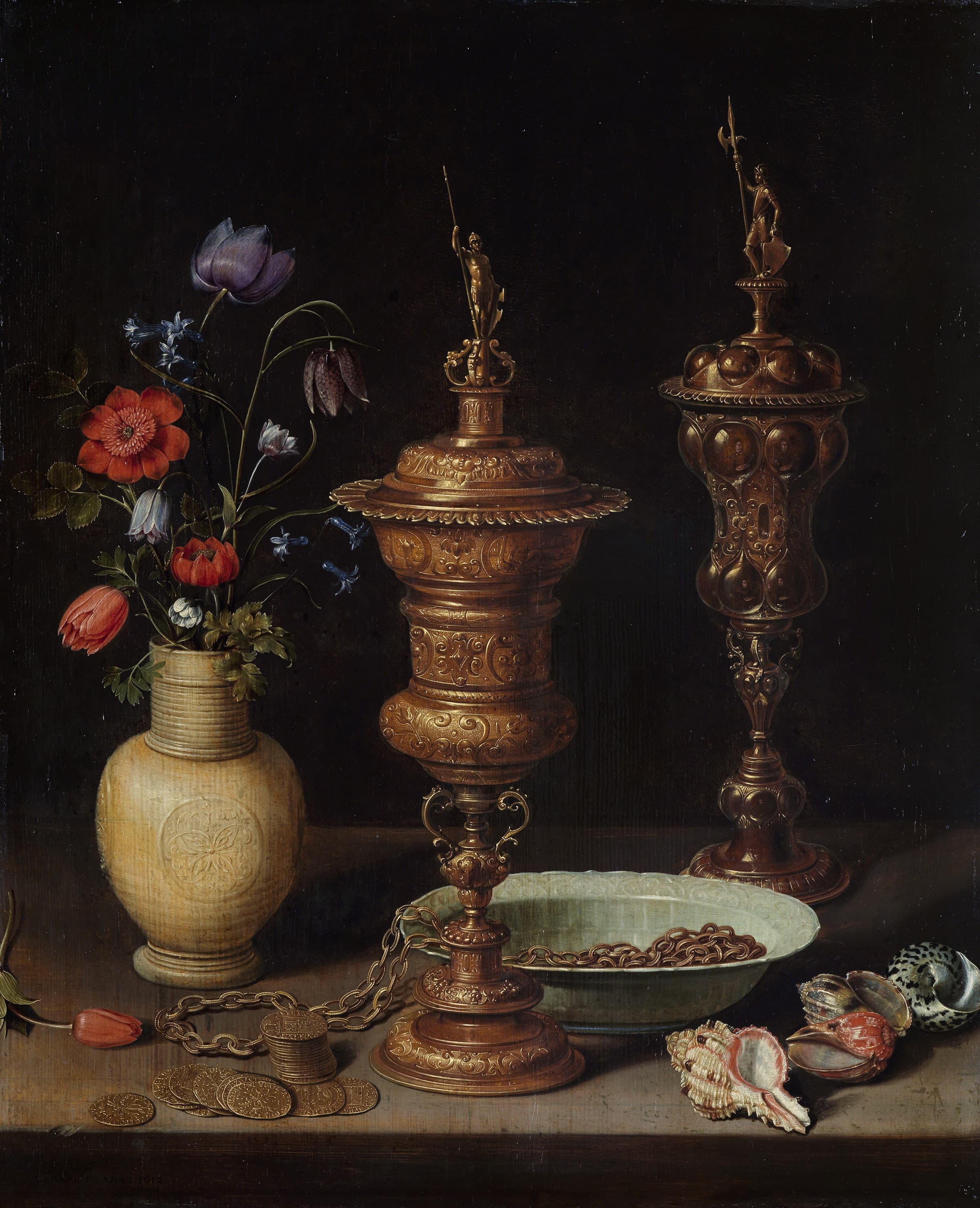 Still Life with Flowers and Gold Cups of Honour