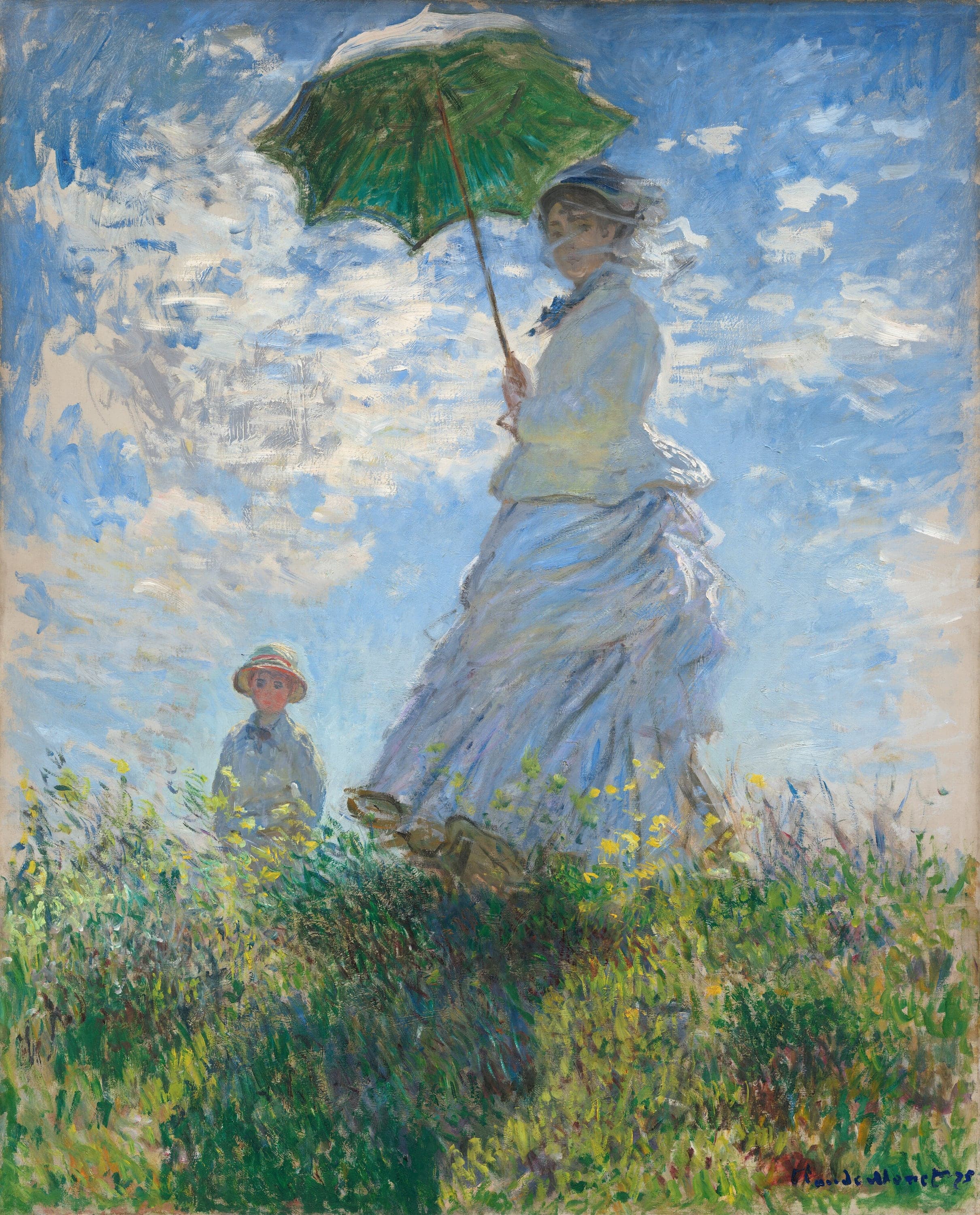 Woman with a Parasol, Madame Monet and Her Son