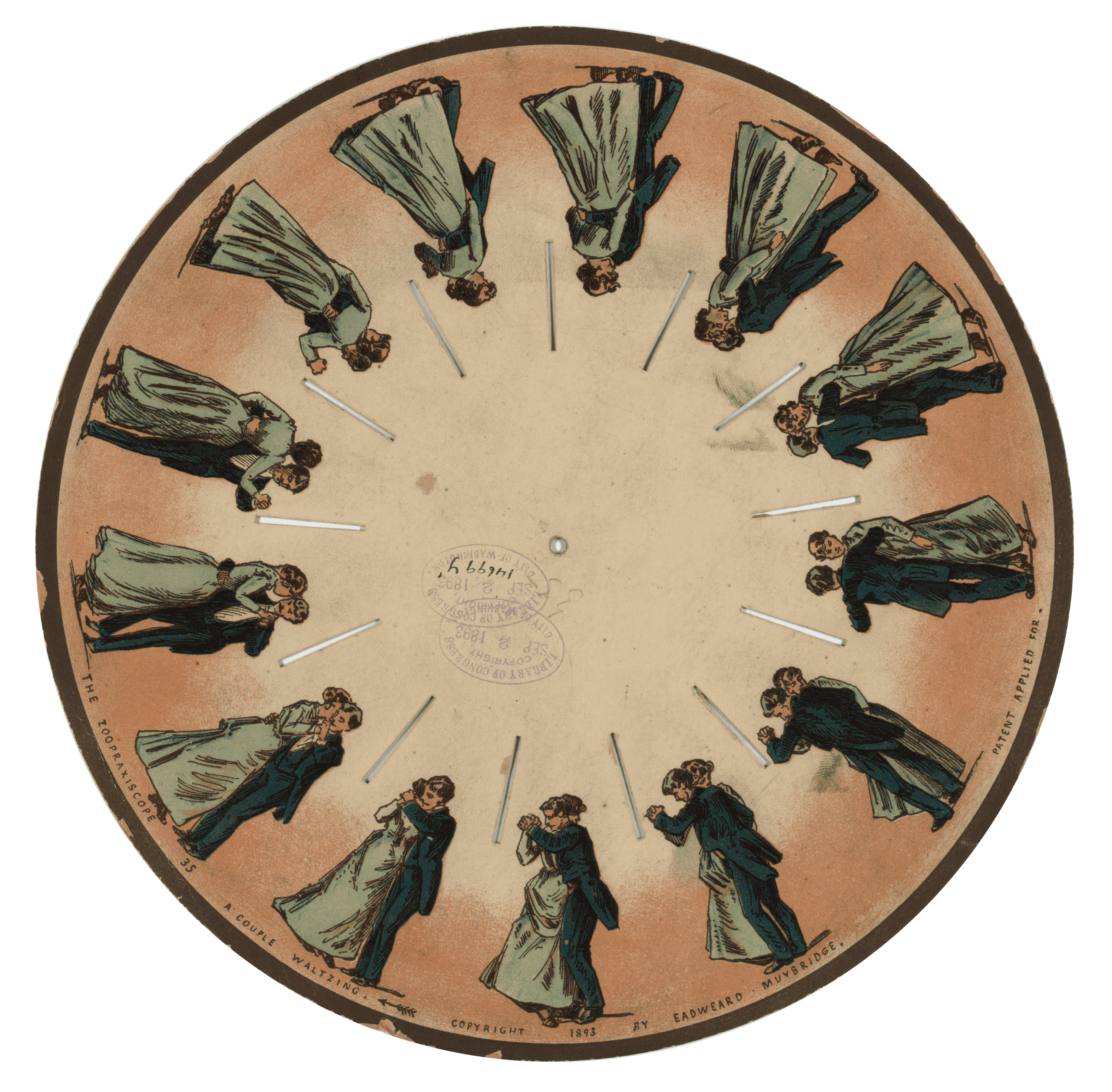 Zoopraxiscope, a couple waltzing