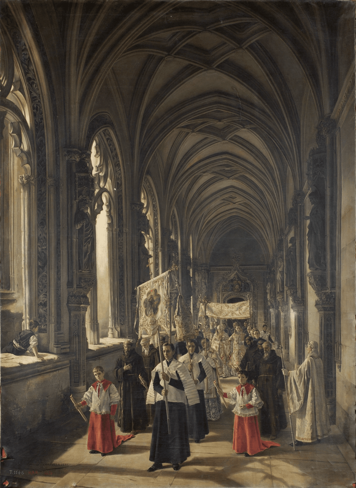 Procession through the cloister of San Juan de los Reyes, Toledo