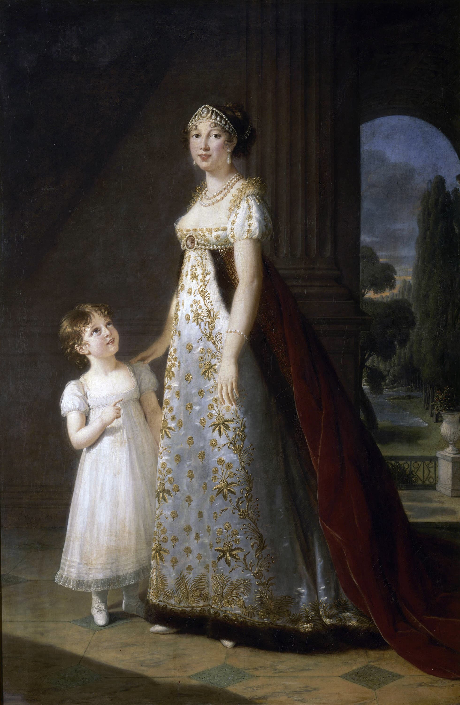 Portrait of Caroline Murat with her daughter, Letizia