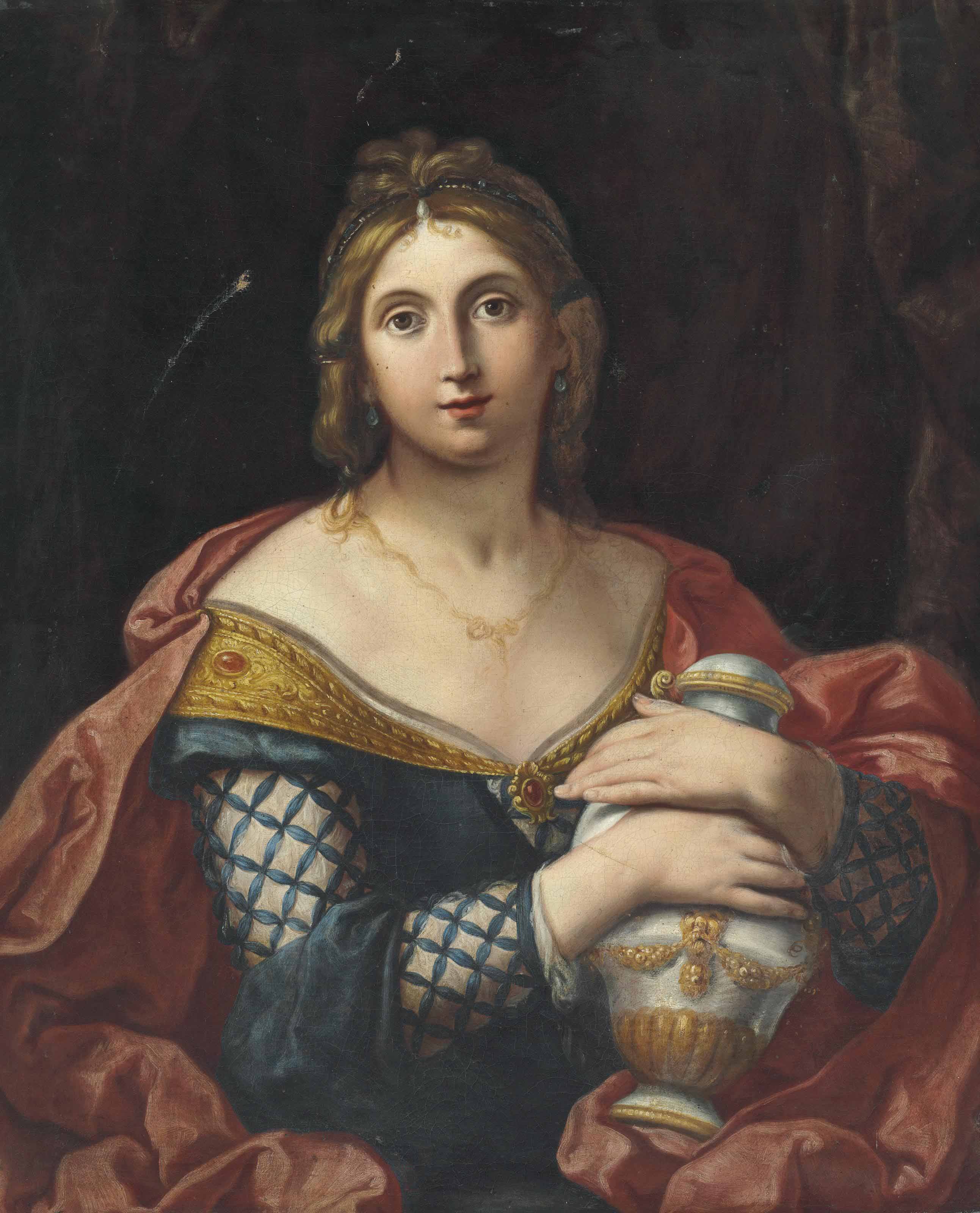 Portrait of a lady, half-length, as Pandora or Artemisia