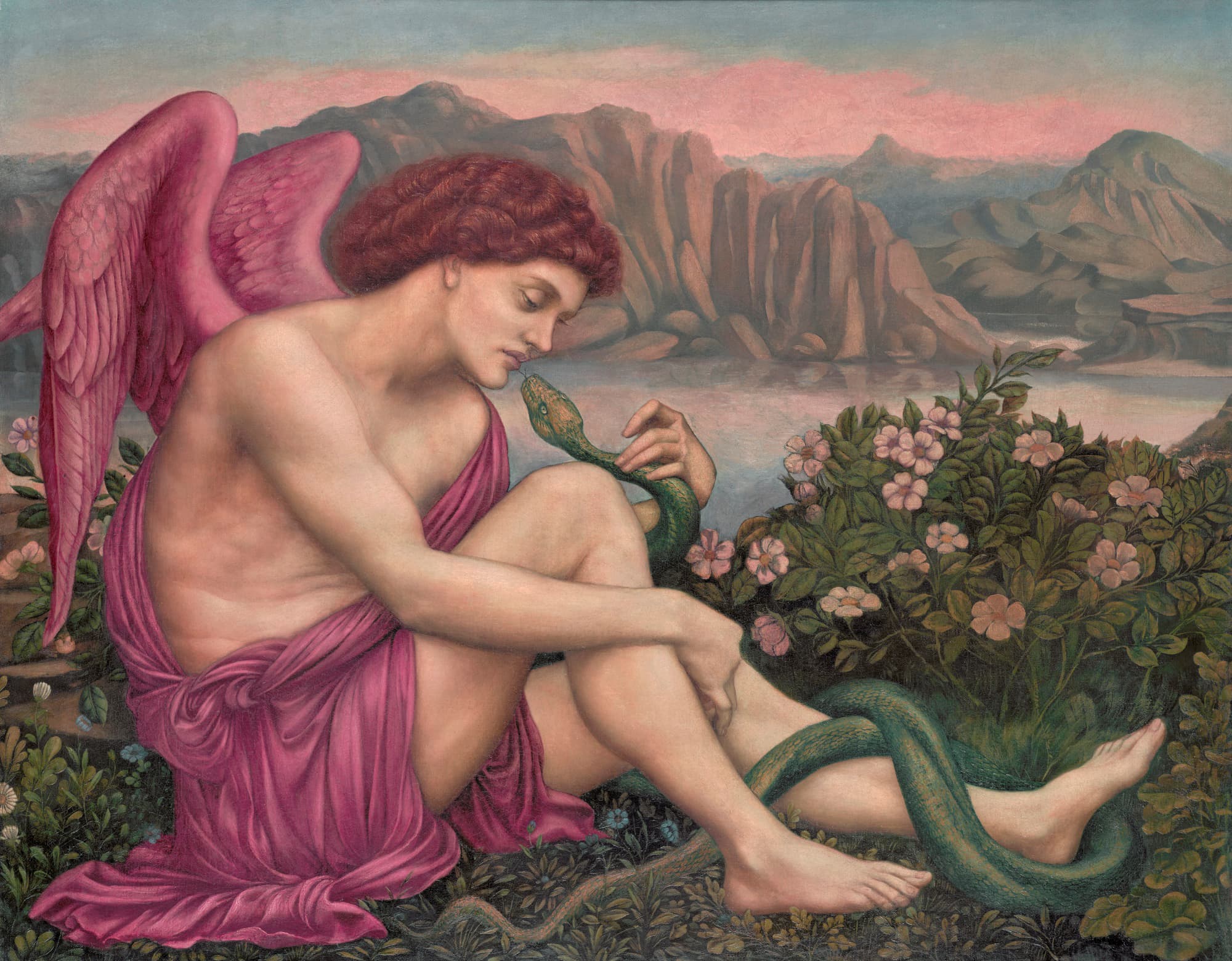 The angel with the serpent