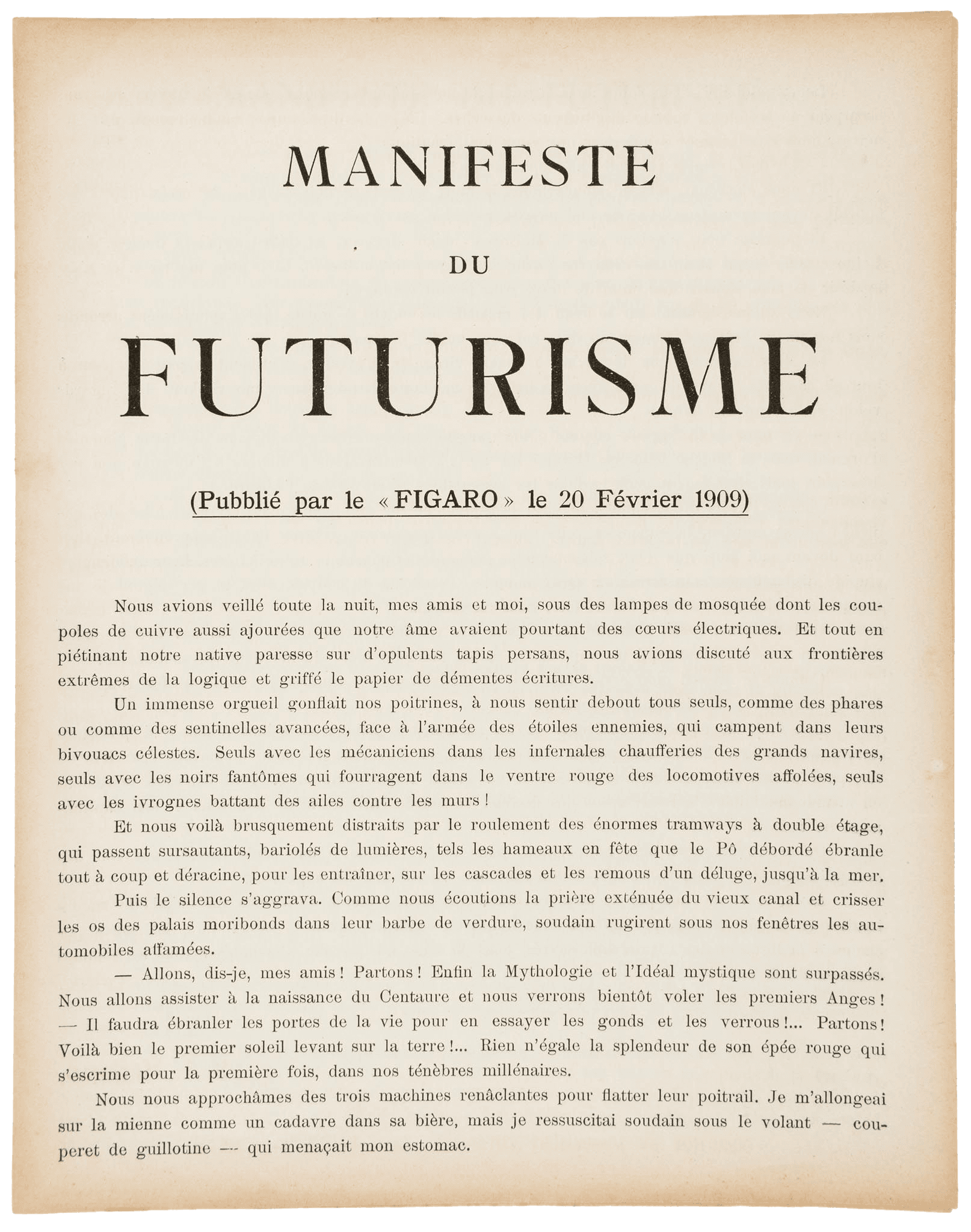 Futurist Manifesto (Print)