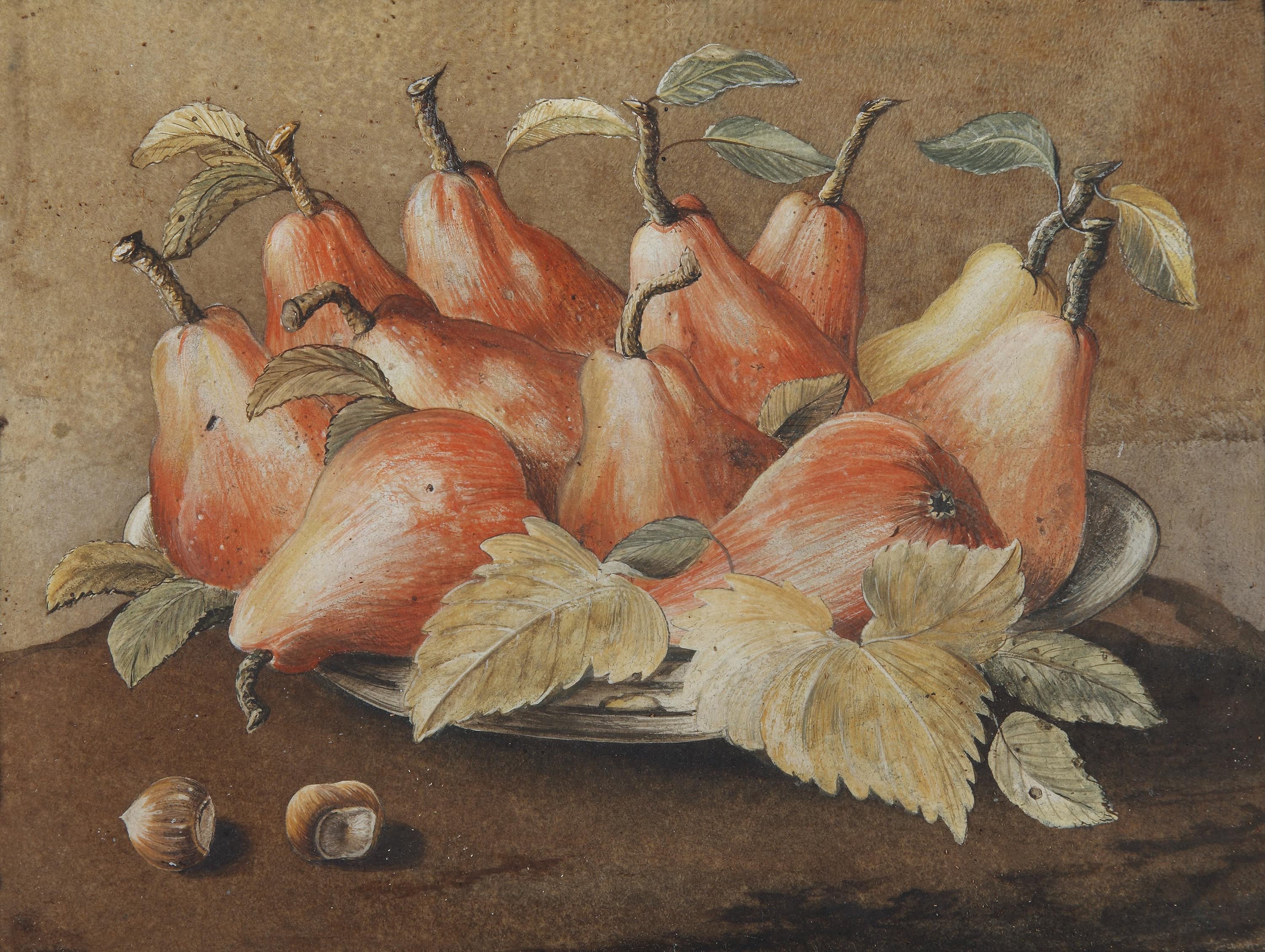 Still Life with Peaches and Carob