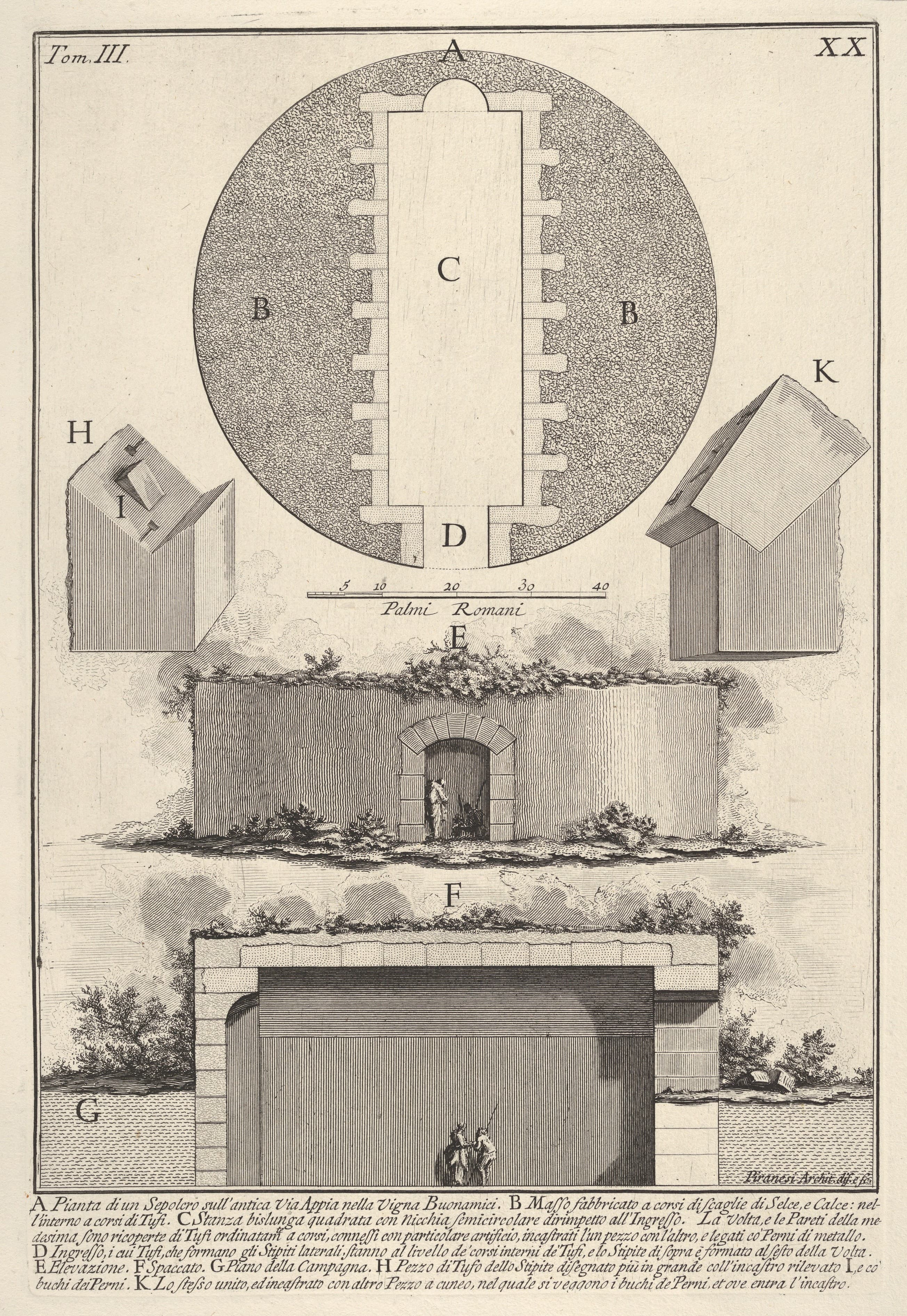 Plan of a Tomb on the Appian Way in Vigna Buonamici