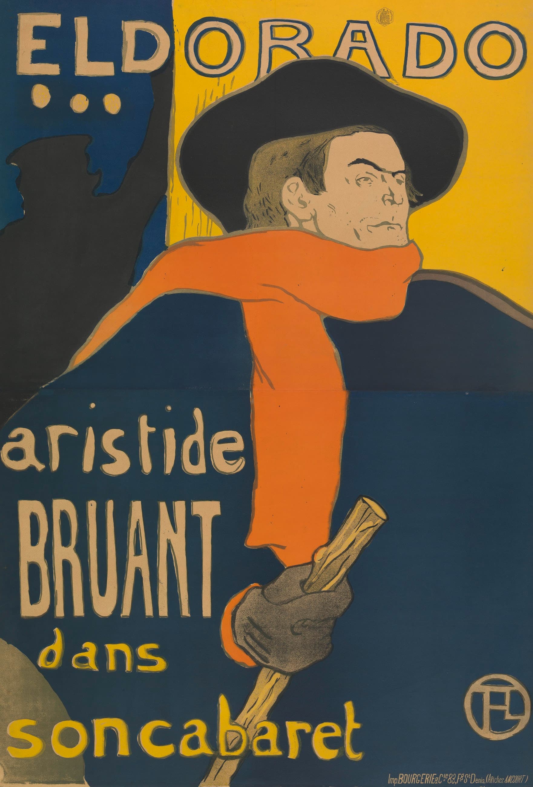 Poster for the performance of Artistide Bruant