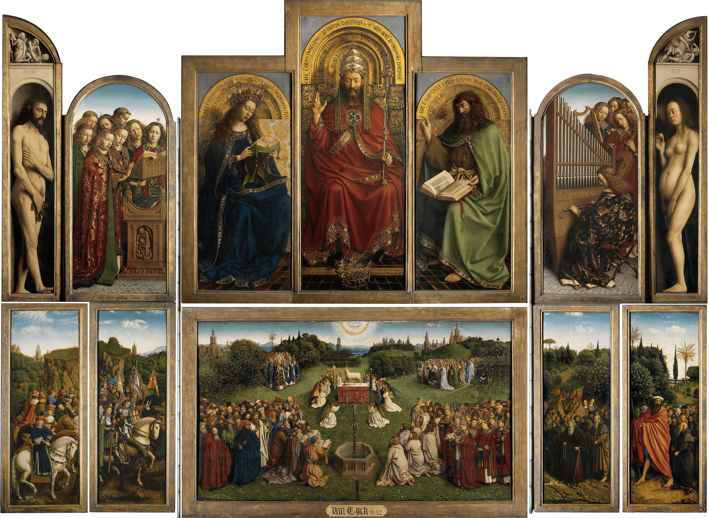 The Ghent Altarpiece, Open