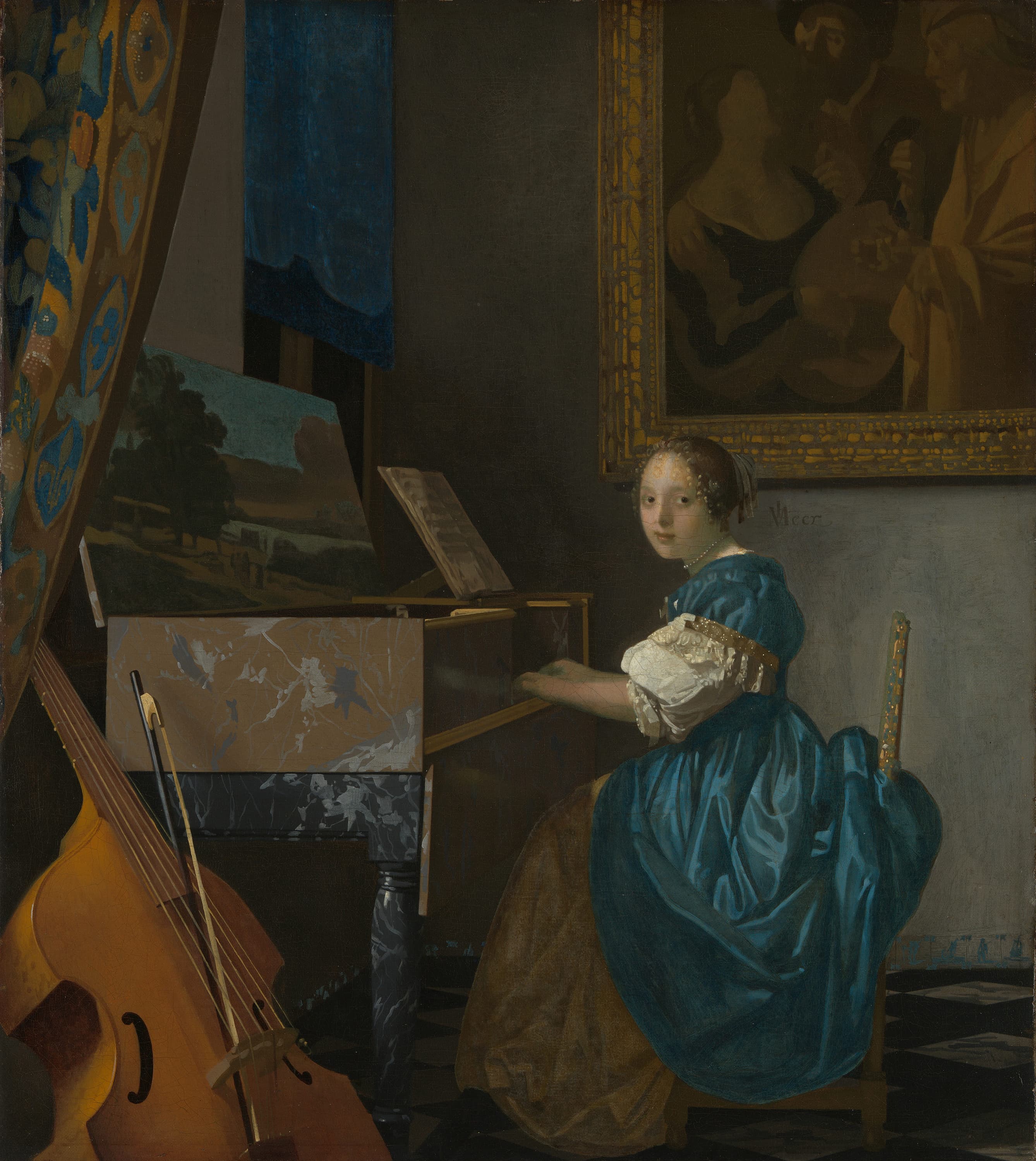 Young Woman Seated at a Virginal