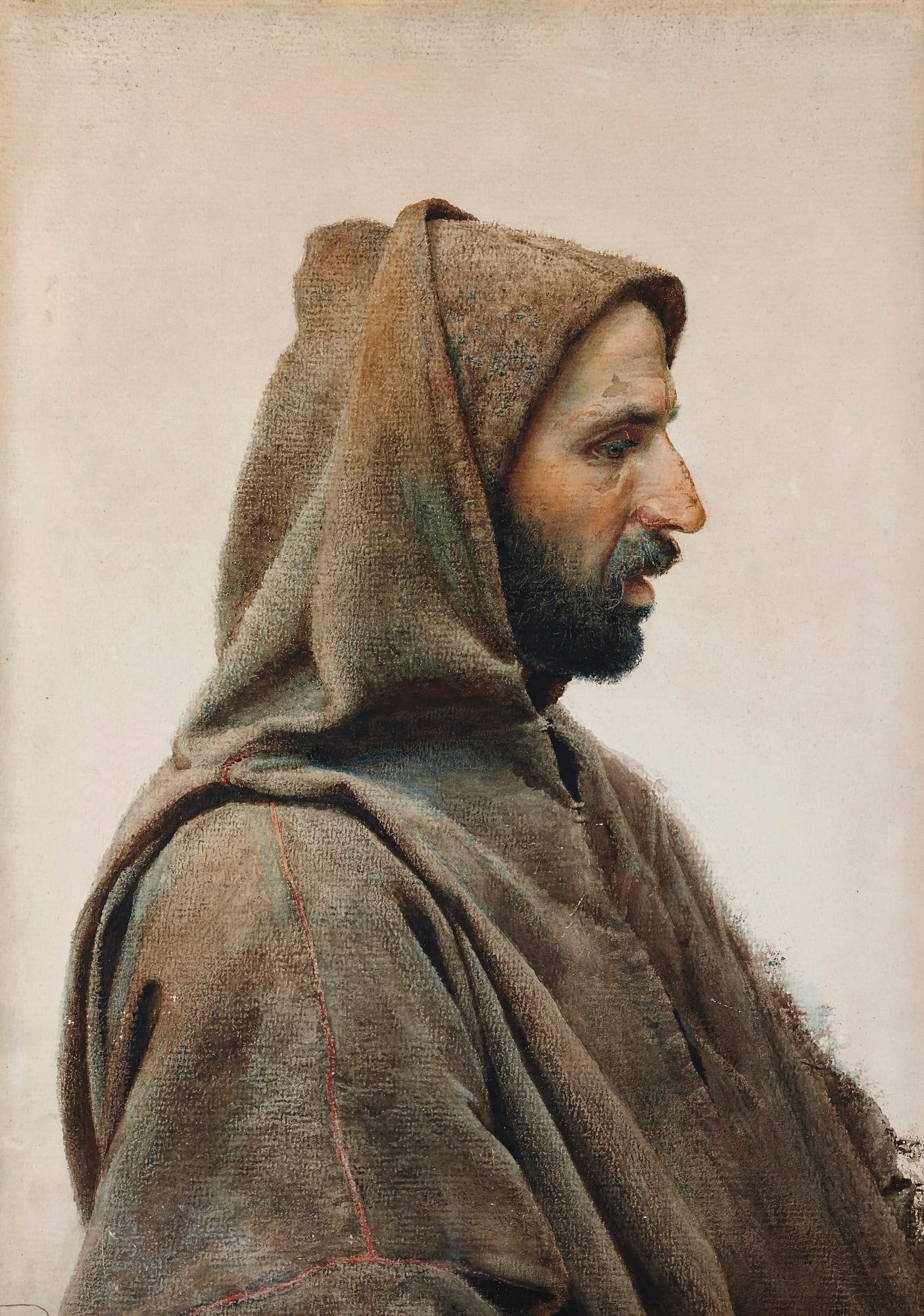 Man Wearing a Burnous