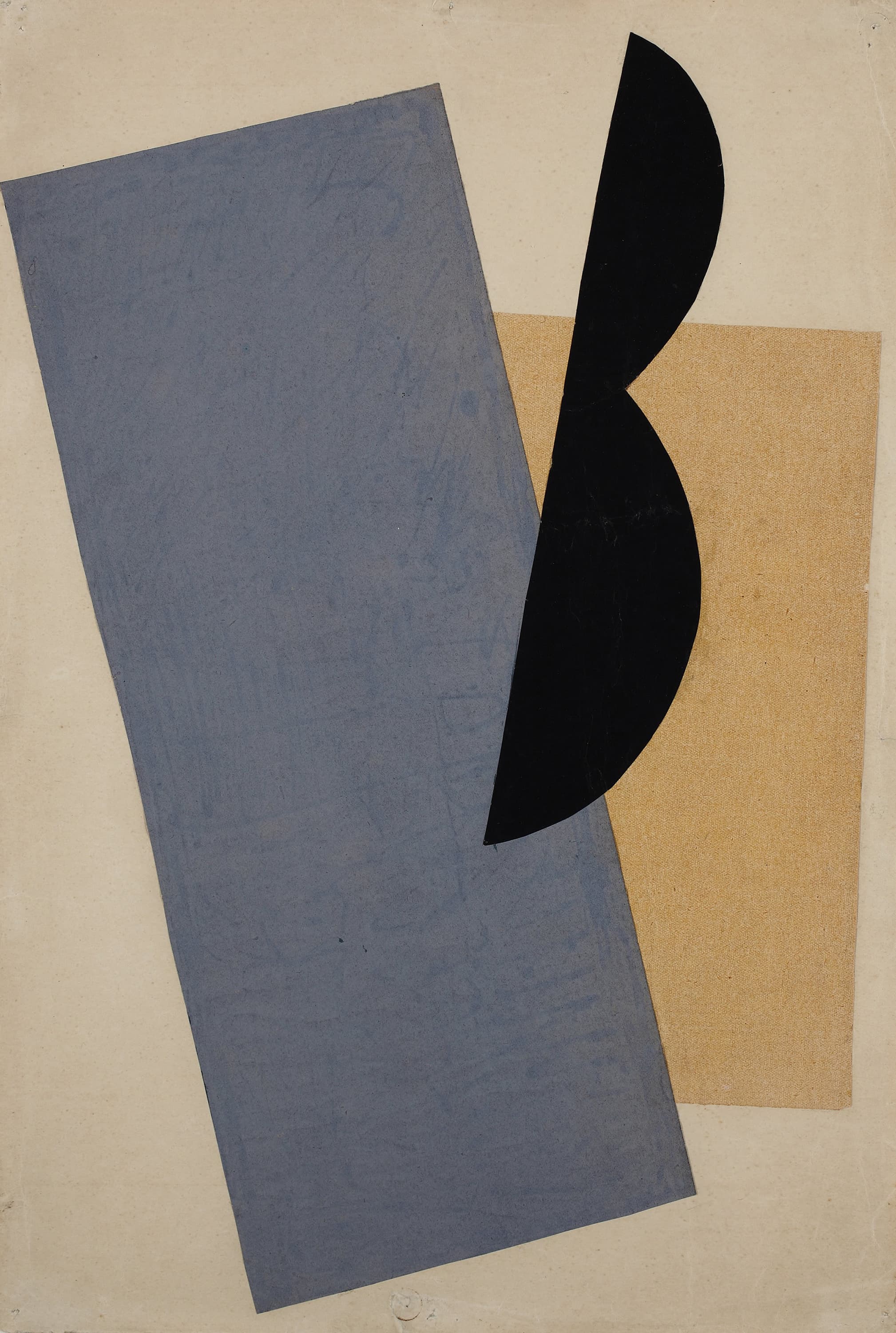 Composition in Blue Yellow and Black