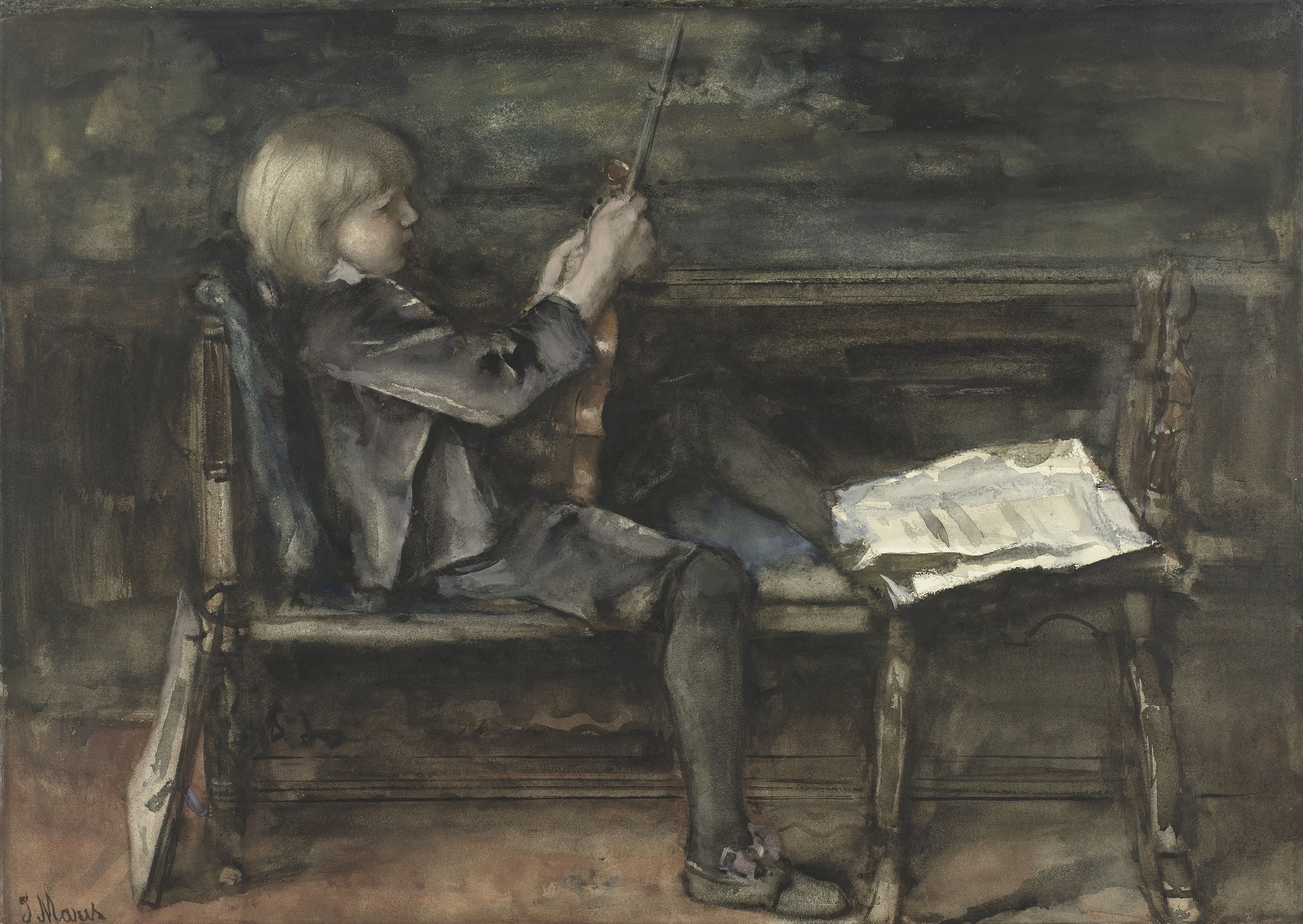 Willem Matthijs Maris with Violin