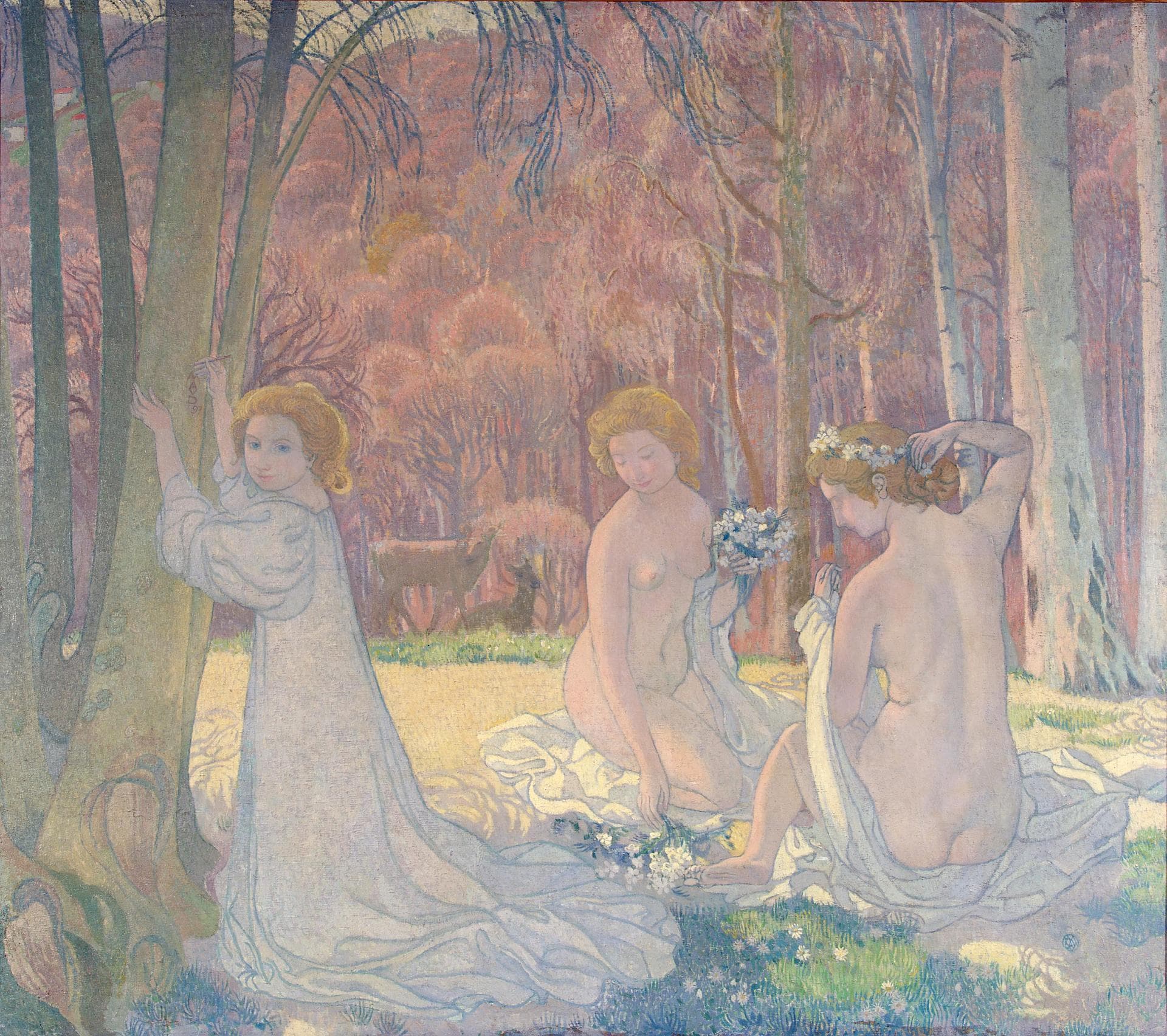Figures in a Spring Landscape (Sacred Grove)