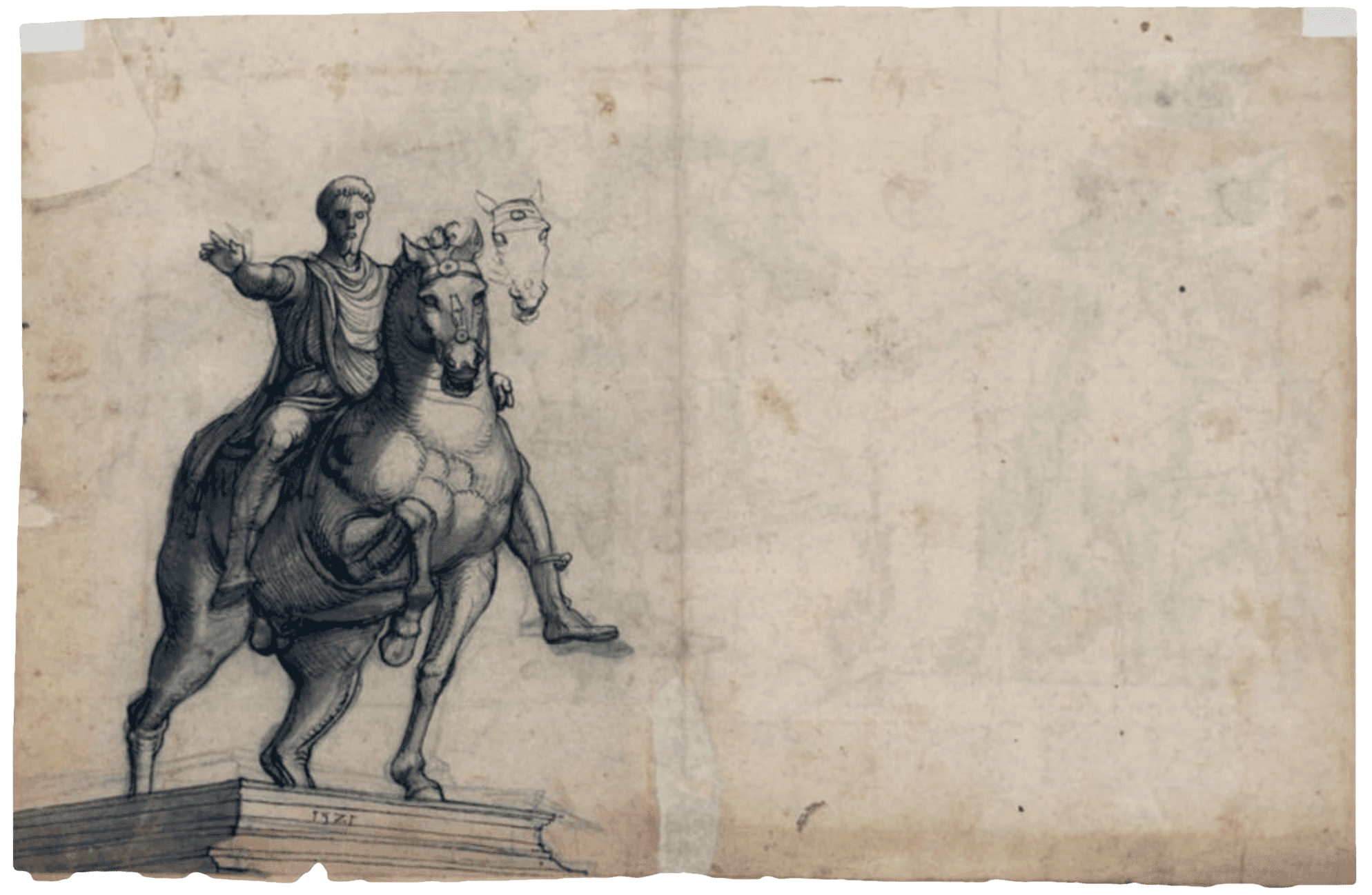 Three views of Marcus Aurelius's Equestrian Monument (G.Z.)