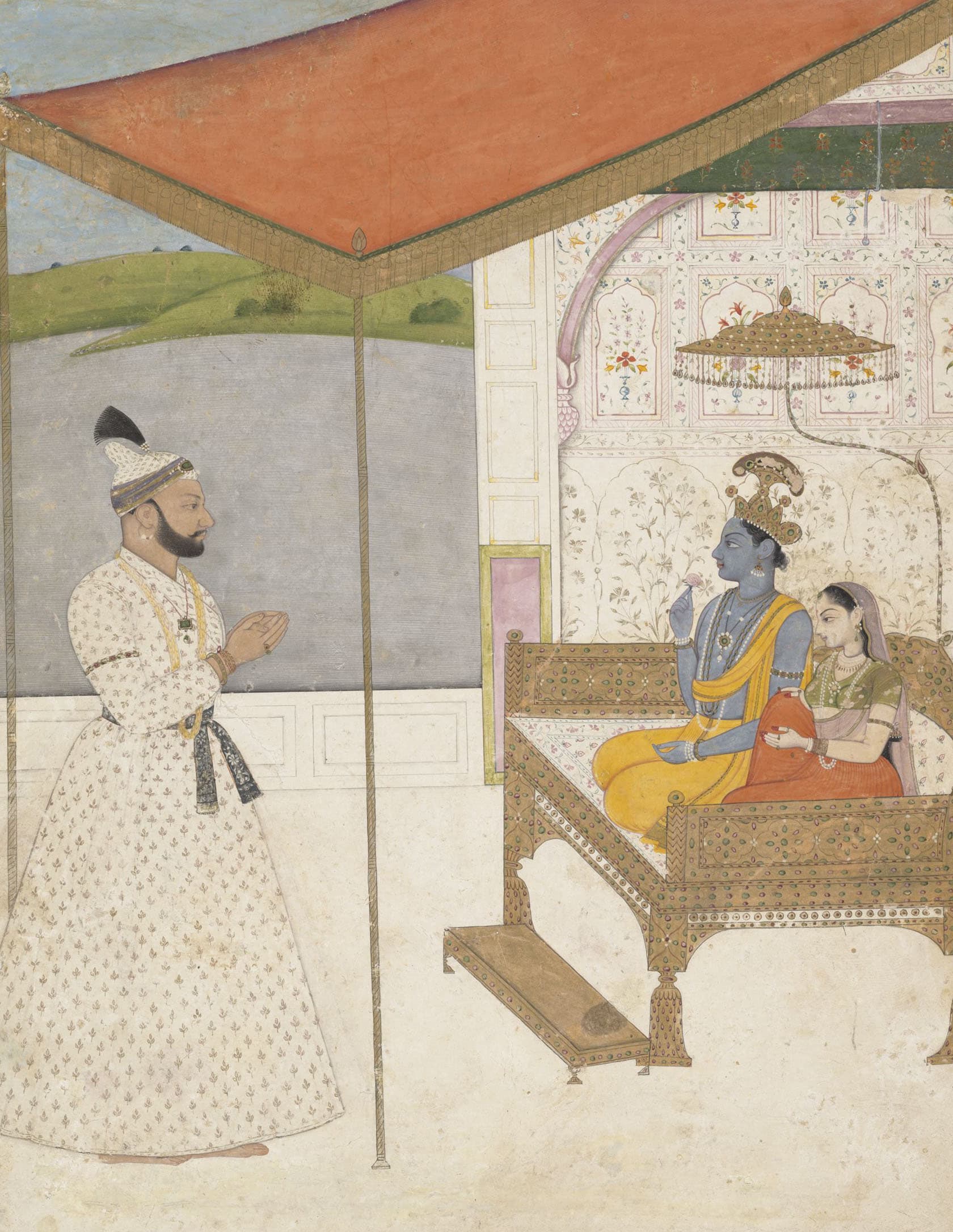 Raja Balwant Singh Revering Krishna and Radha