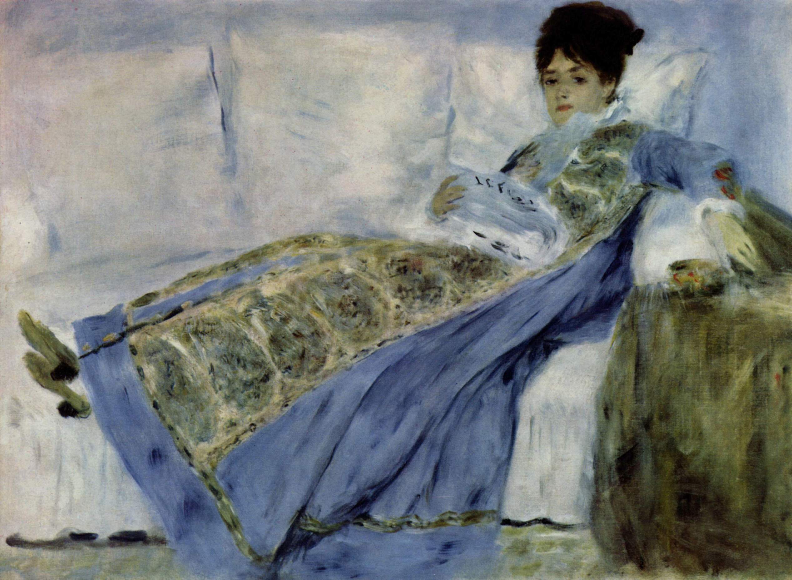 Madame Monet Reading Le Figaro
