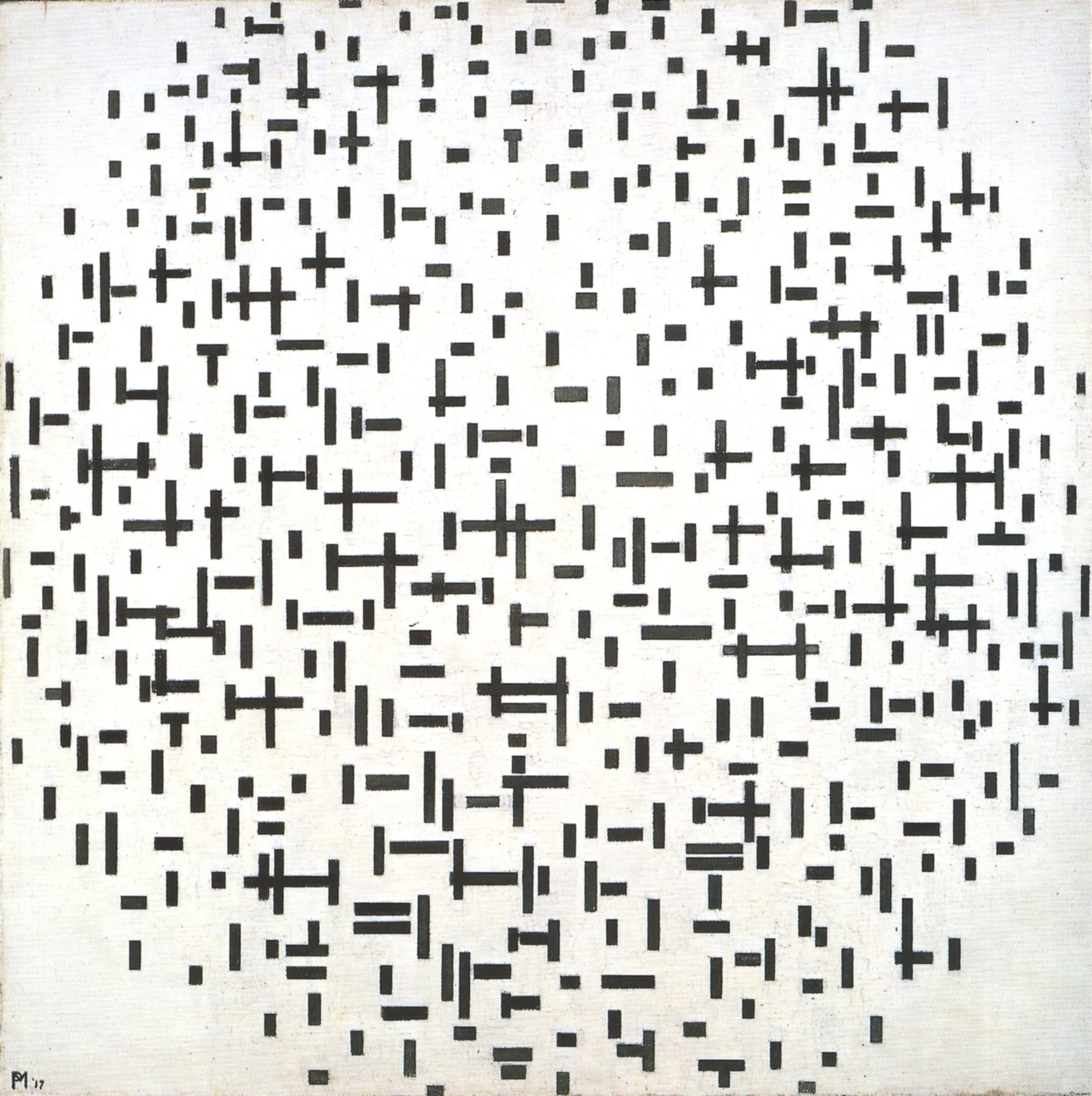 Composition with Lines (Composition in Black and White)