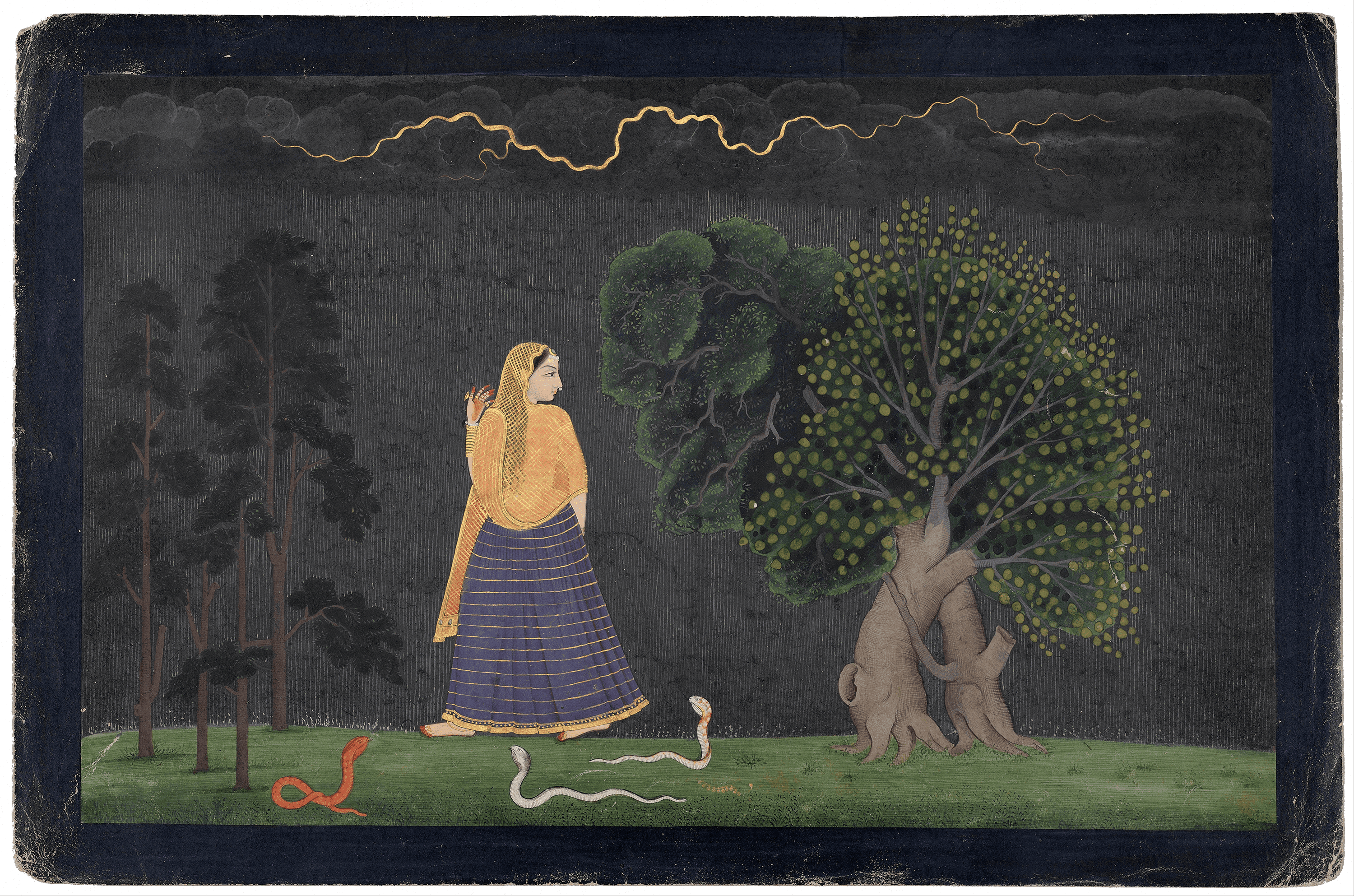 Heroine Rushing to Her Lover (Abhisarika Nayika)