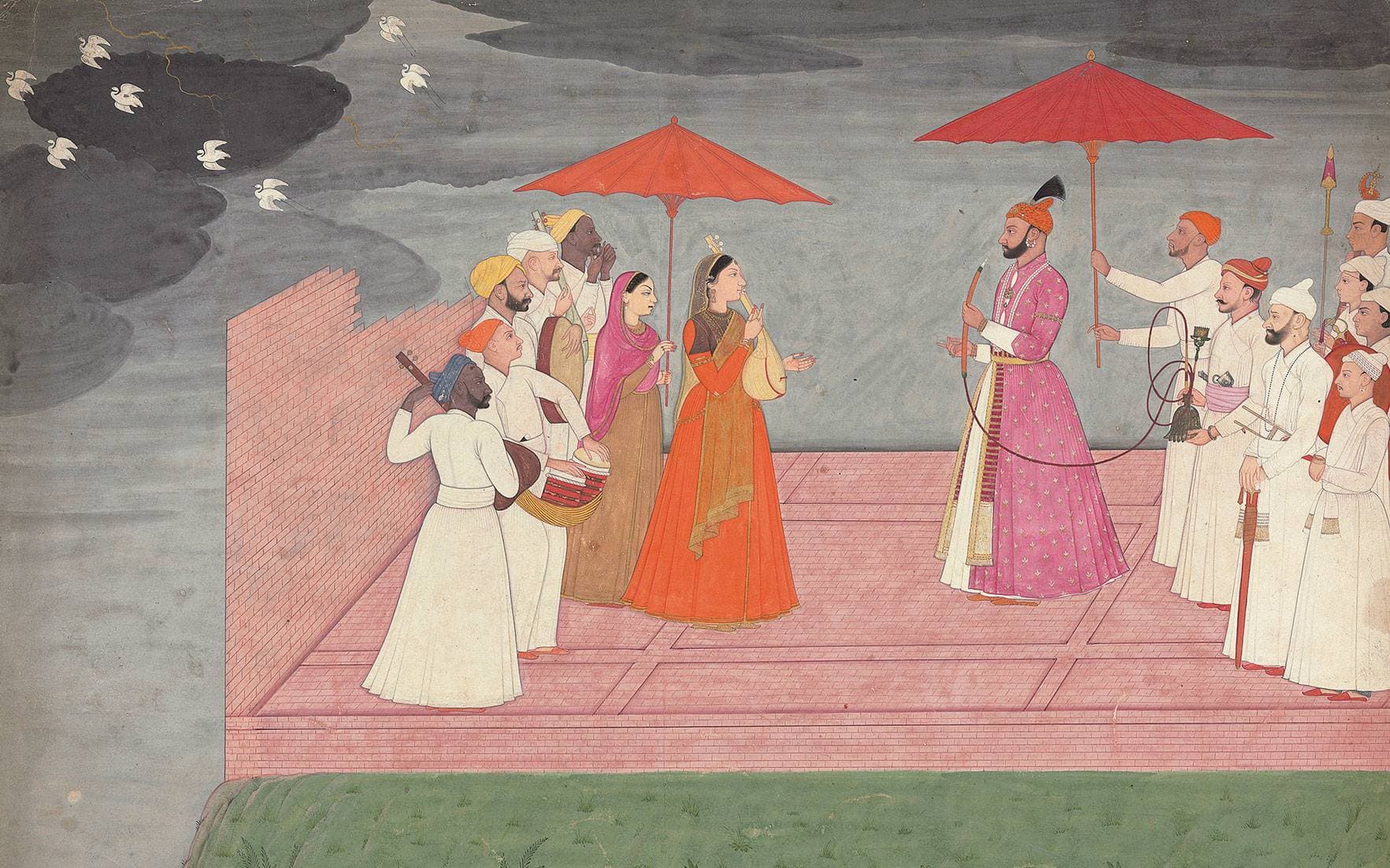 Musicians playing a Raga for Balwant Dev Singh during the Rainy
Season