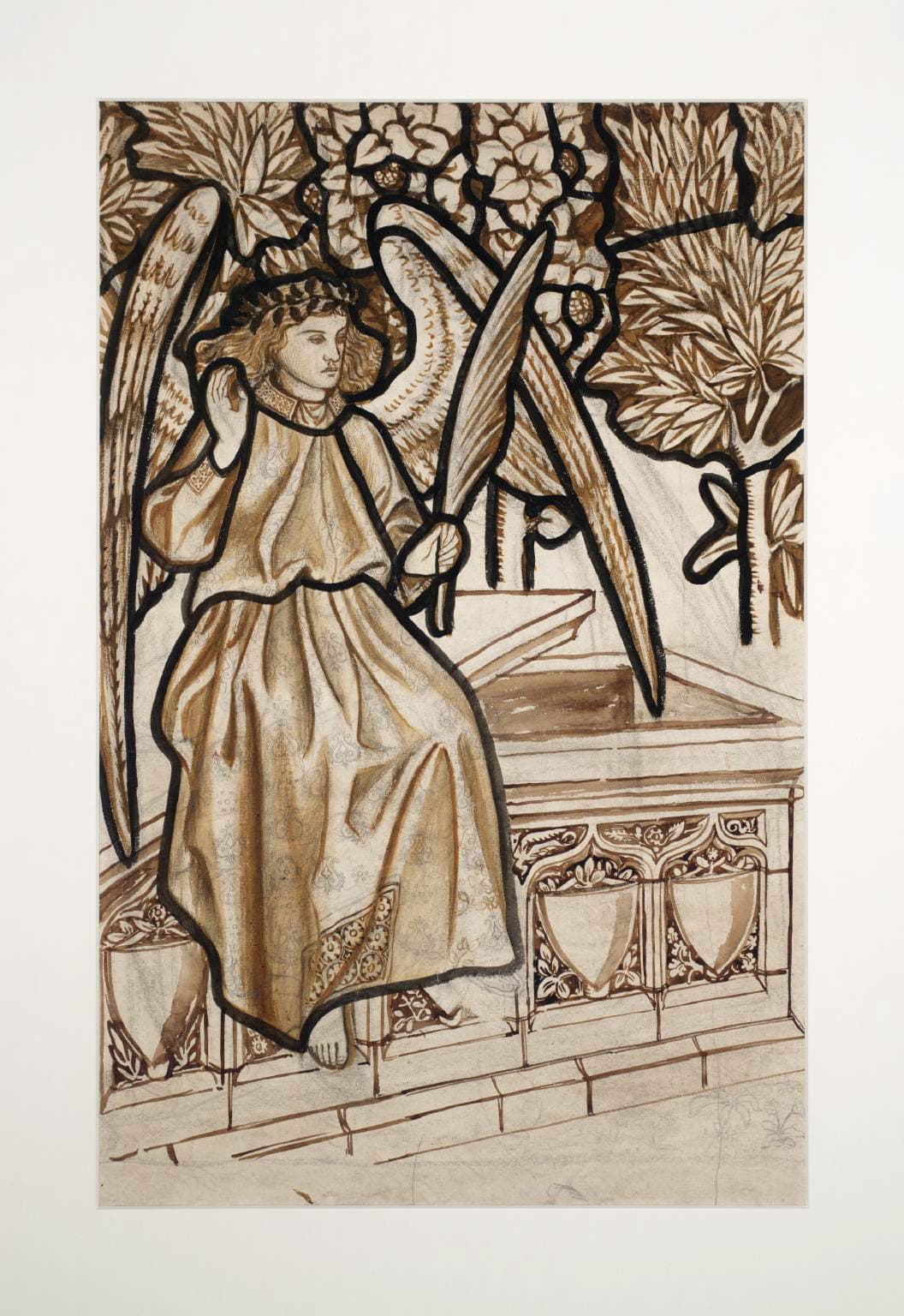 Angel of the Resurrection: Cartoon for Stained Glass